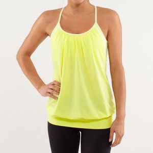 Lululemon yellow neon No Limits Tank Size 4